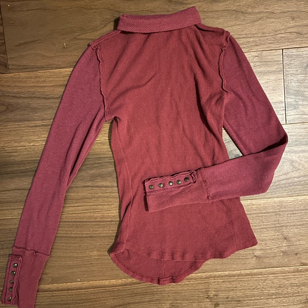 Burgundy top